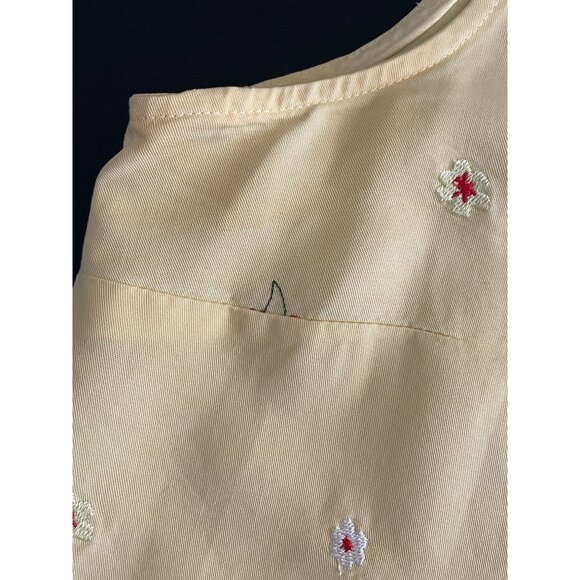 Vintage AKS Amy K Su Sleeveless Top Yellow with Red Cherries Womens Size XL - Picture 9 of 9